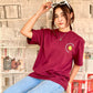 Maroon Cotton T-Shirt