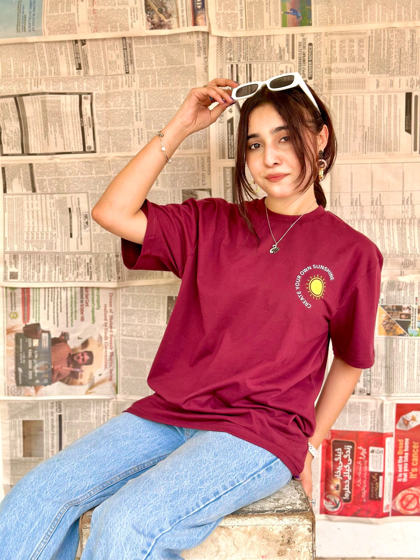 Maroon Cotton T-Shirt