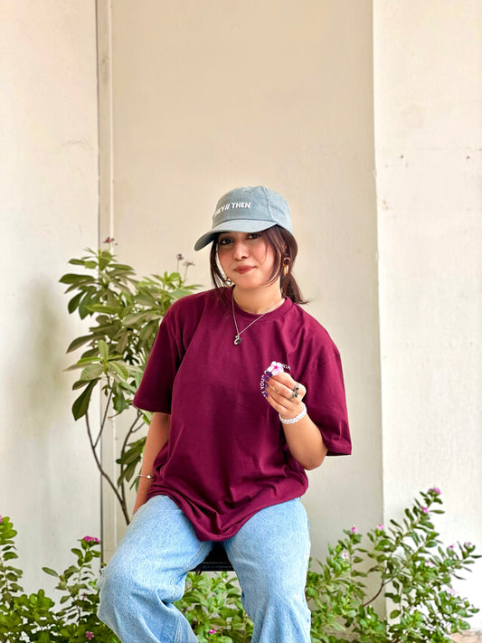 Unisex Maroon Cotton T-Shirt | “Create Your Own Sunshine” Graphic